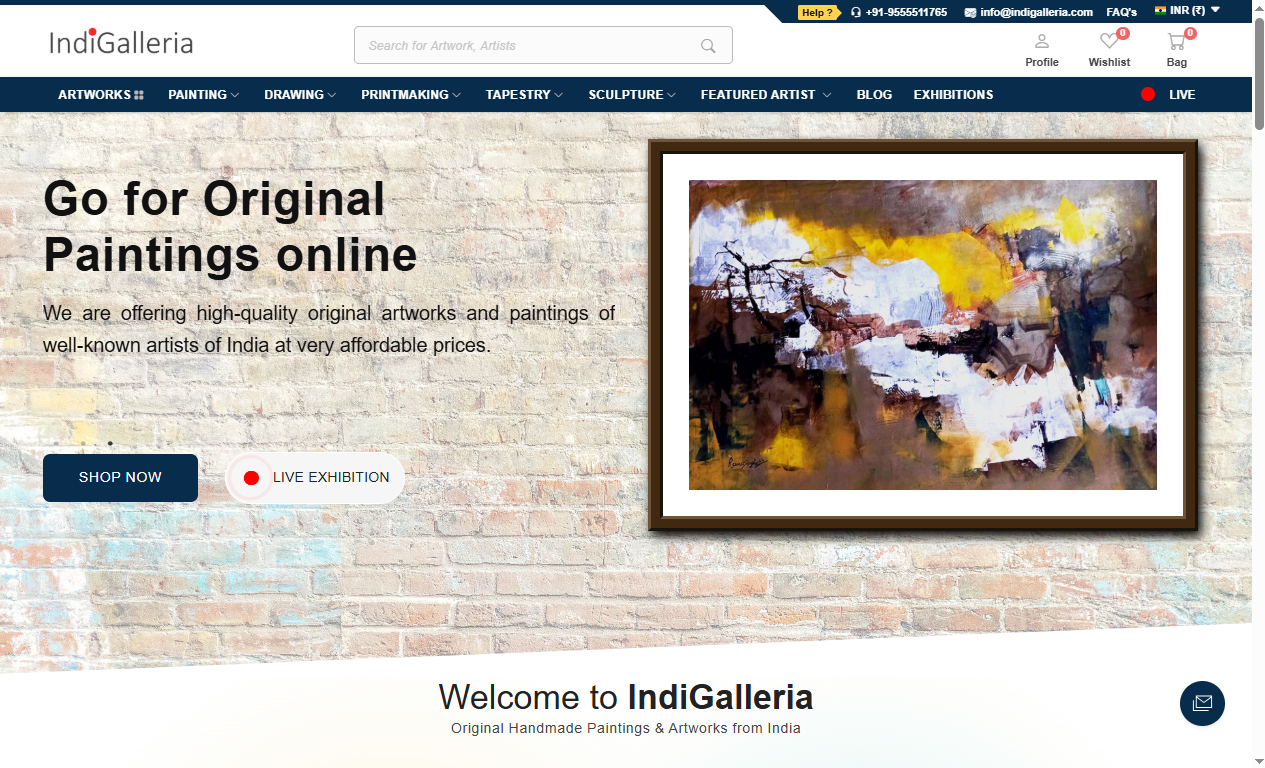 IndiGalleria - Art Gallery & E-commerce